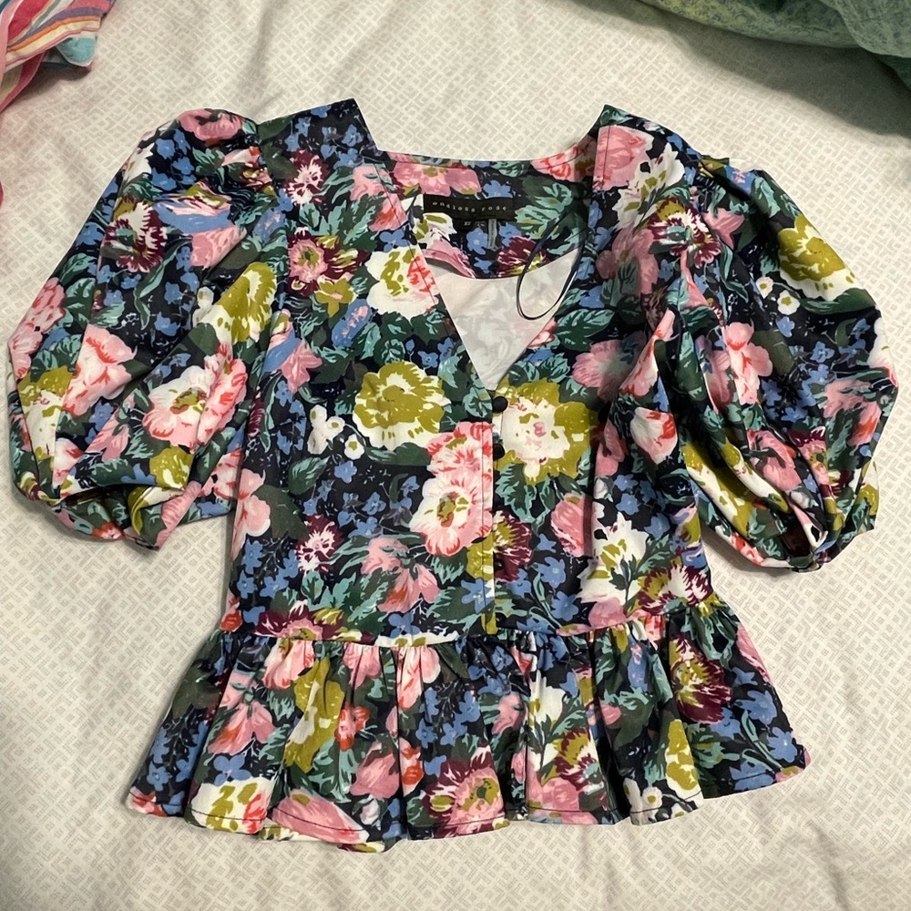 Endless Rose Multicolor Floral Blouse